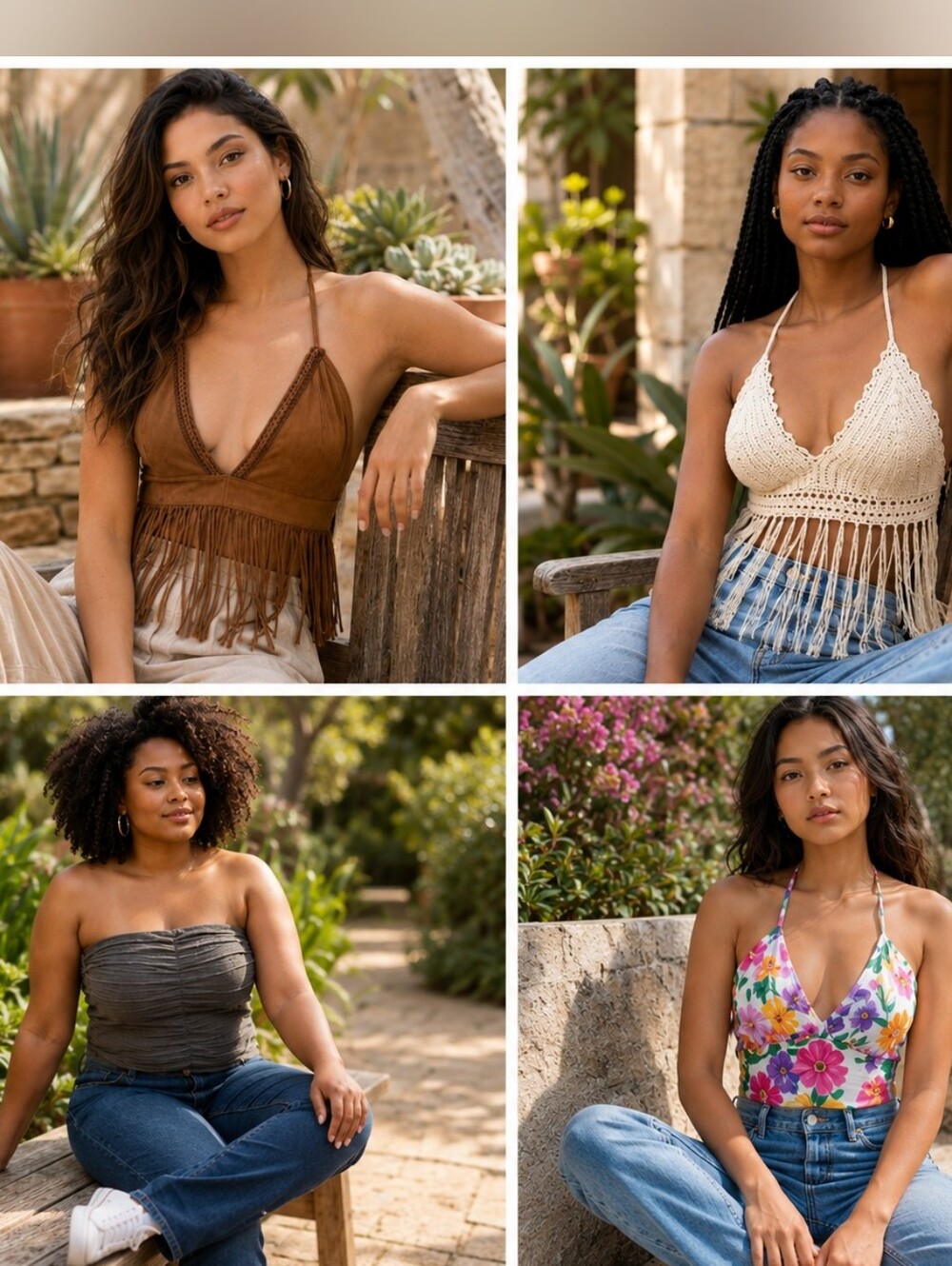 POL, Skims Women's Mixed Camisole & Crop Top Bundle - Different sizes and Brands